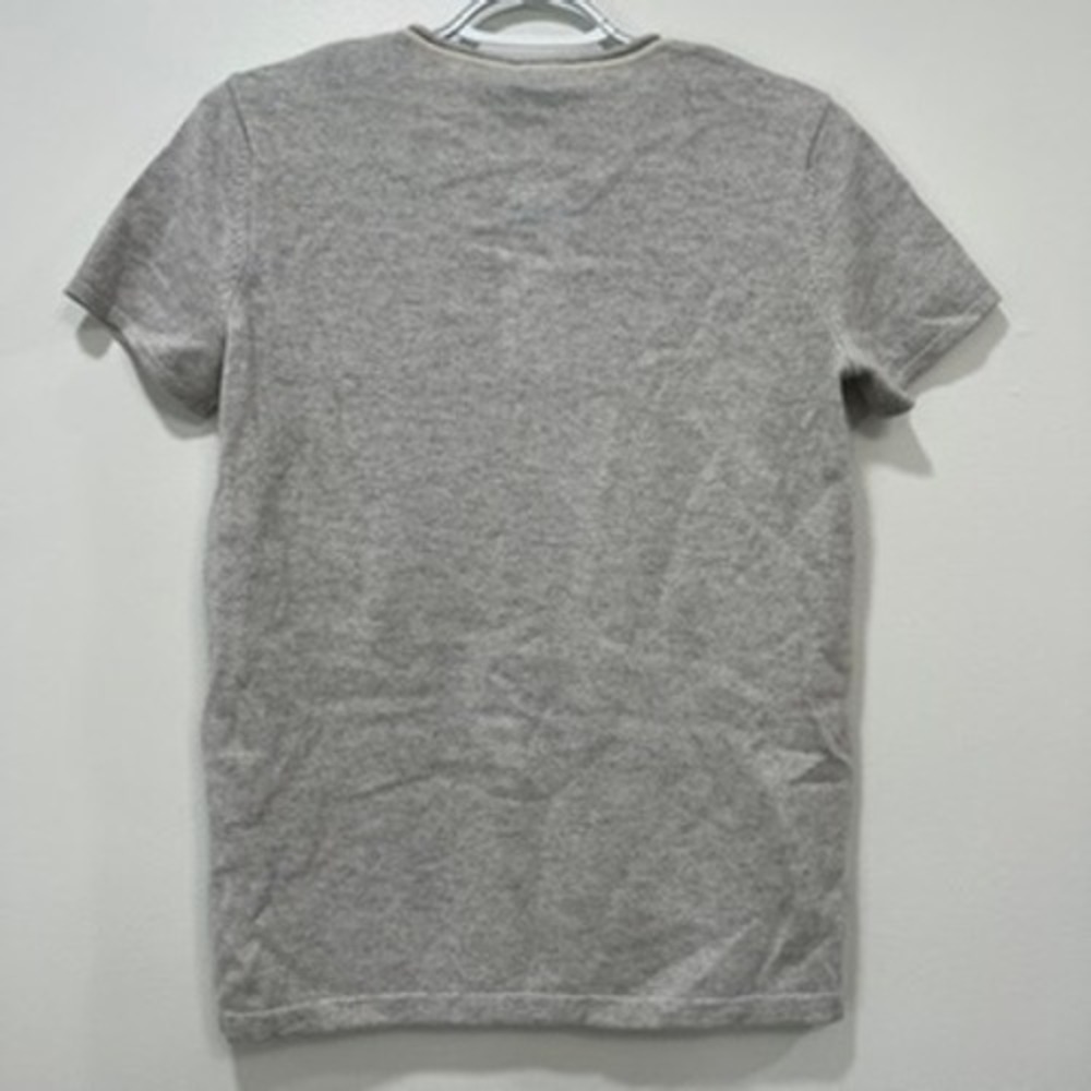 J Mclaughlin Holly Sweater XS NWT $248 Cashmere Short Sleeve Knit Modest Gray - Picture 2 of 7